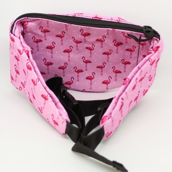 Fanny Pack Waist Bag with Flamingo Print NWT - Picture 3 of 5